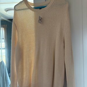 Classic Cream Knit Women's Sweater - Lightweight Crewneck